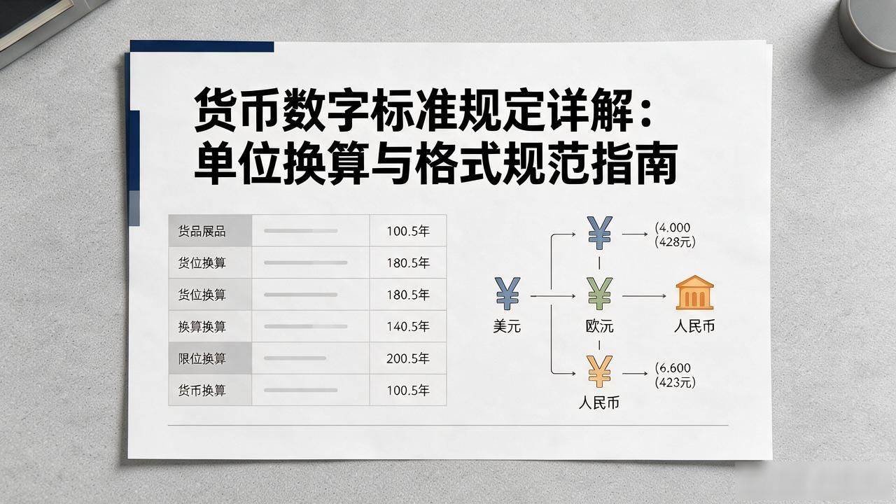 货币数字标准规定详解：单位换算与格式规范指南