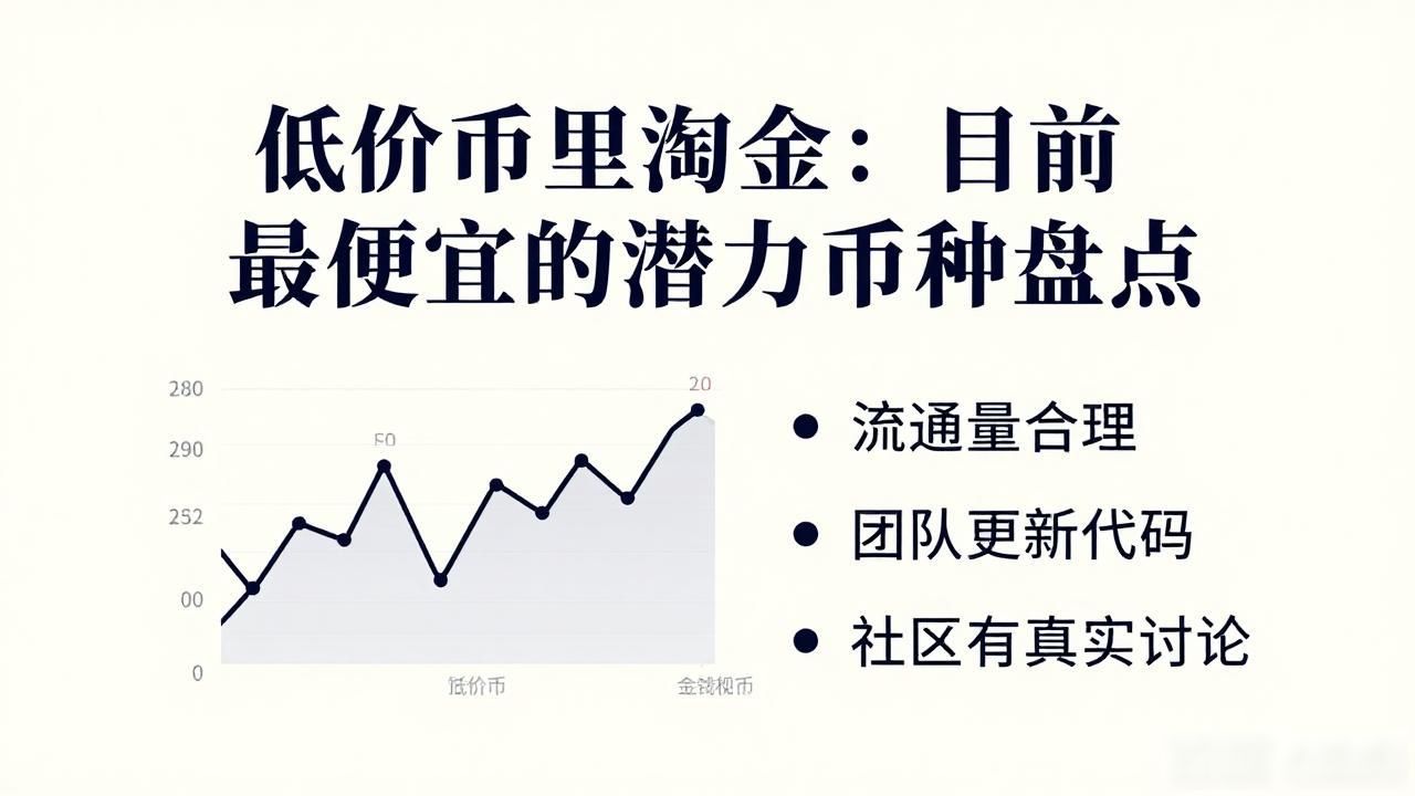 低价币里淘金：目前最便宜的潜力币种盘点