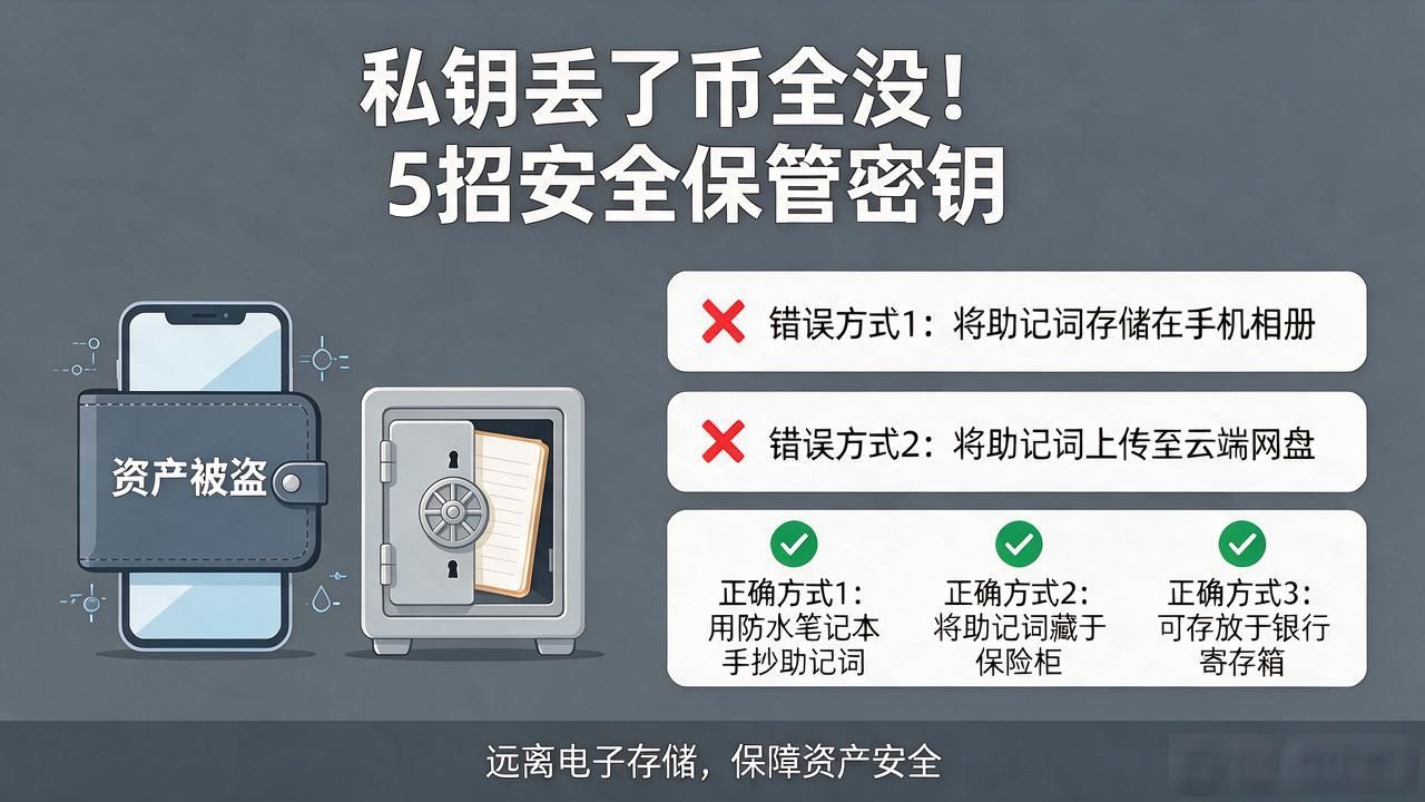 私钥丢了币全没！5招教你安全保管数字货币密钥