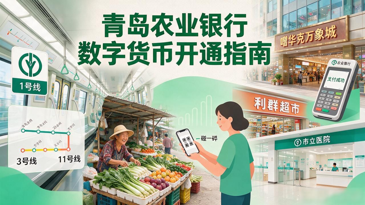 青岛农业银行数字货币怎么开通？网点在哪、流程怎么走