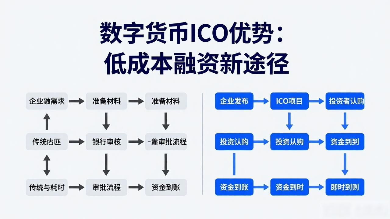 数字货币ICO优势：低成本融资新途径