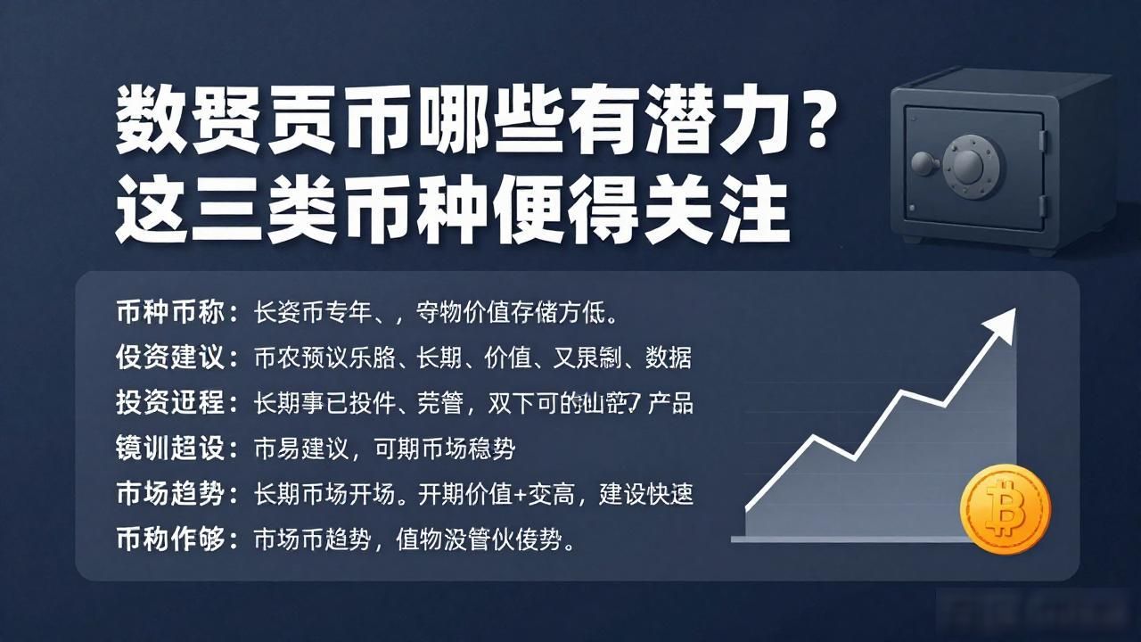 数字货币哪些有潜力？这三类币种值得关注