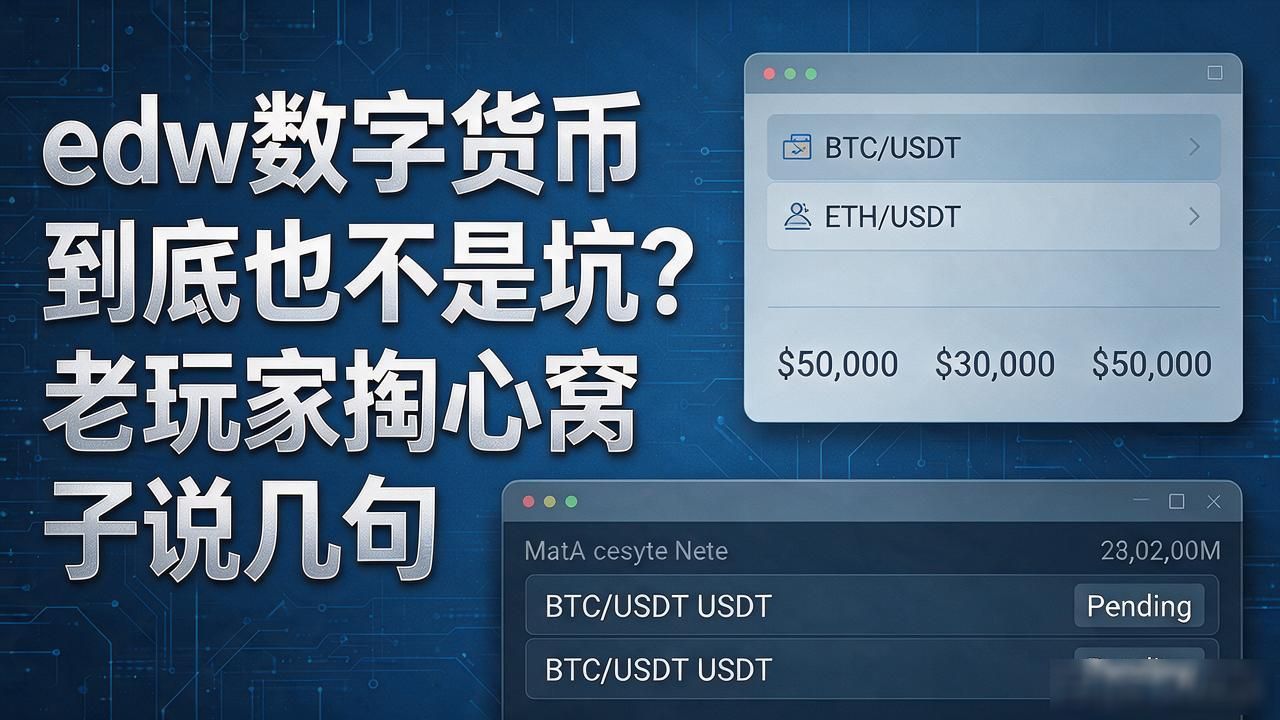 edw数字货币到底是不是坑？老玩家掏心窝子说几句
