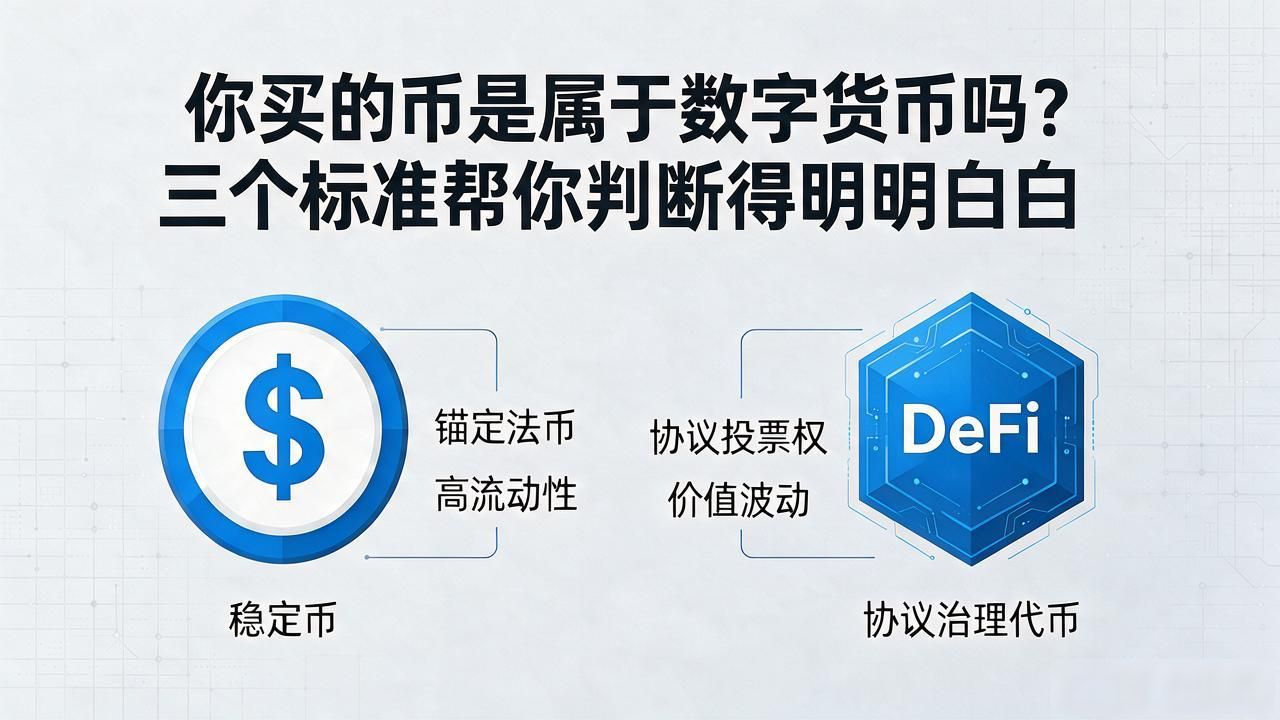 你买的币是属于数字货币吗？三个标准帮你判断得明明白白