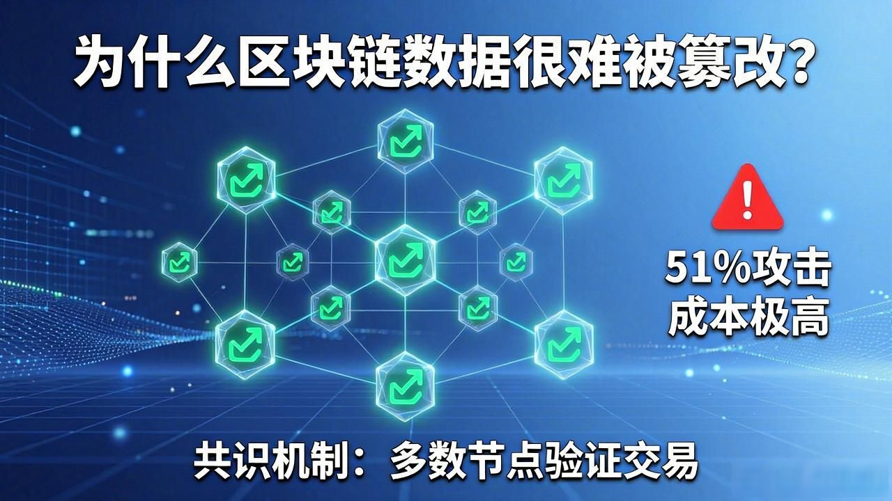 为什么区块链数据很难被篡改？
