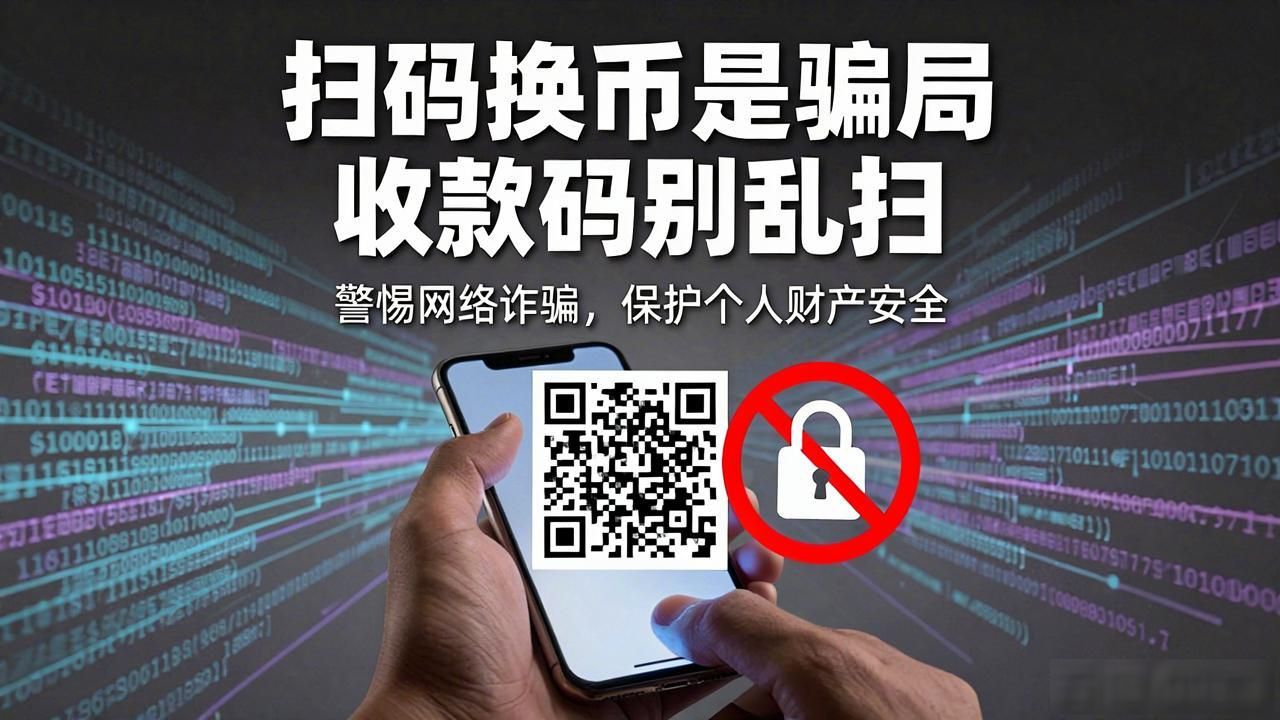 扫码换币是骗局 收款码别乱扫
