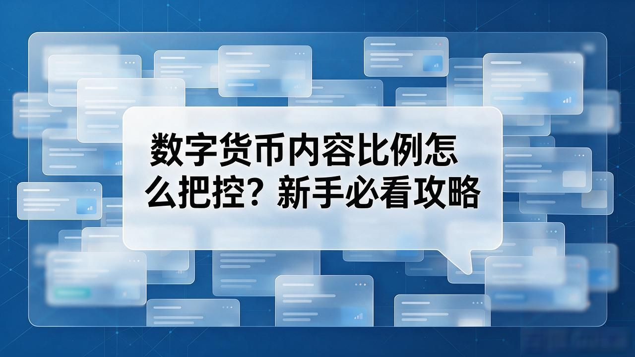 数字货币内容比例怎么把控？新手必看攻略