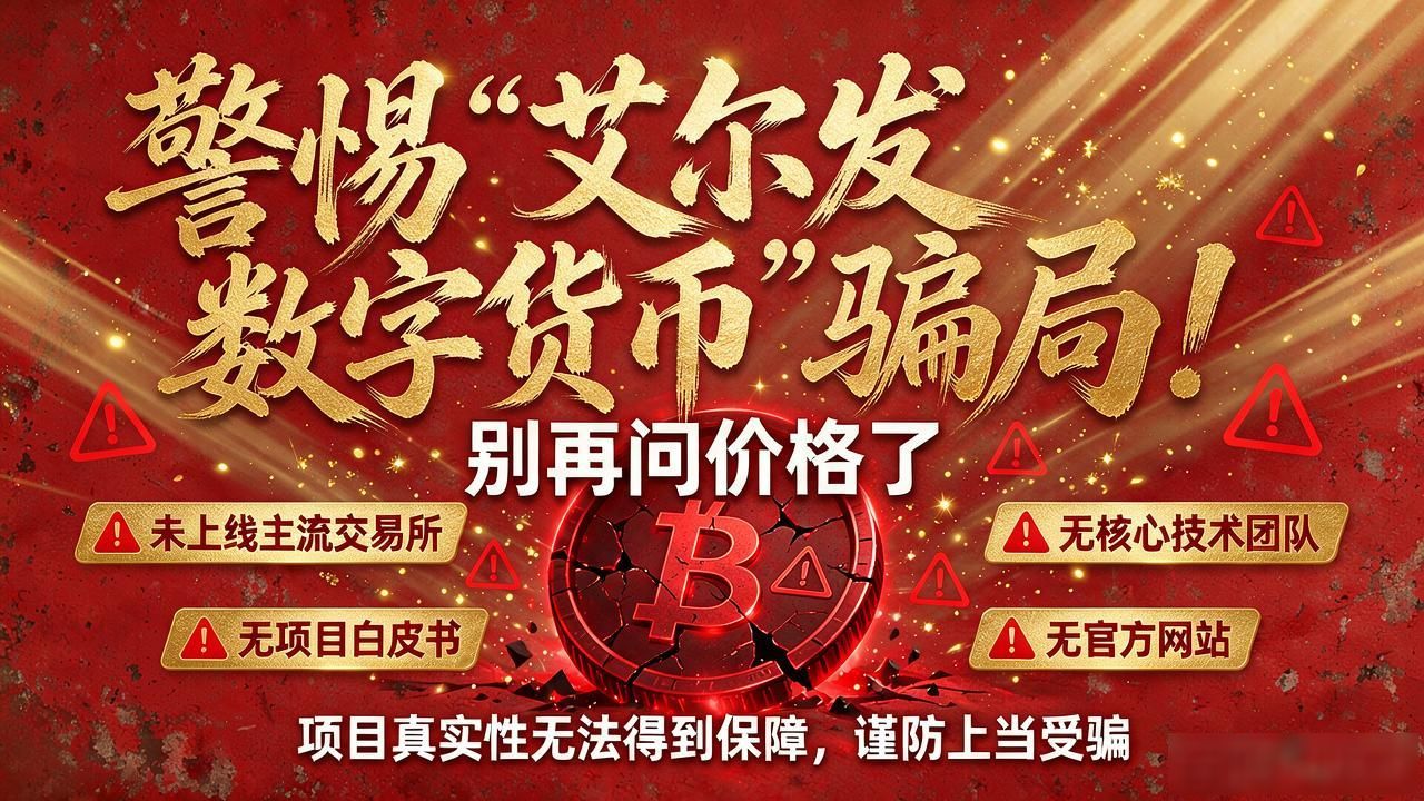 警惕"艾尔发数字货币"骗局！别再问价格了