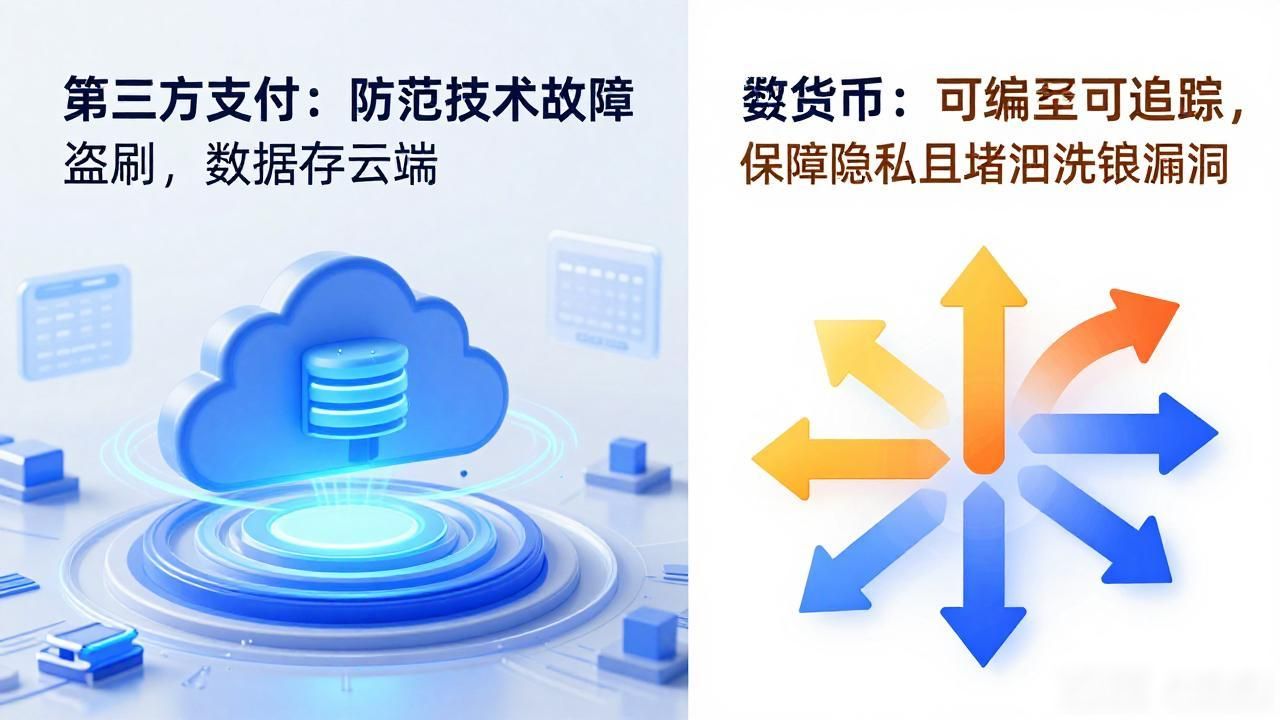第三方与数字货币混用，支付逻辑变了吗