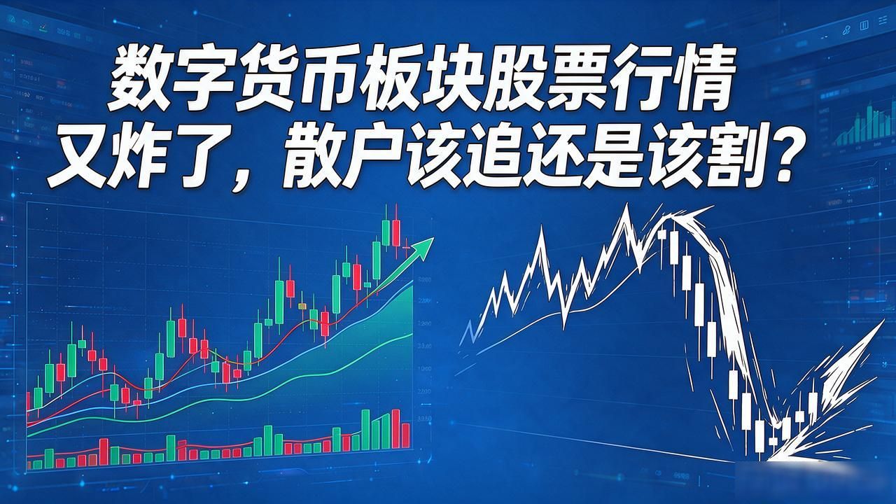 数字货币板块股票行情又炸了，散户该追还是该割？