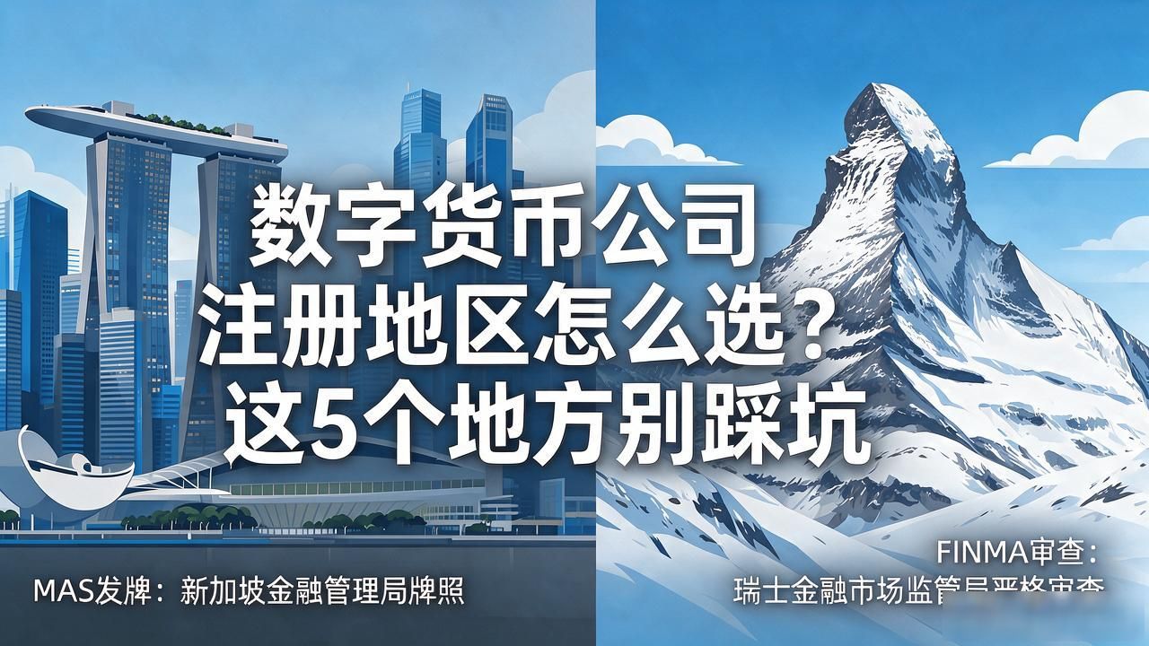 数字货币公司注册地区怎么选？这5个地方别踩坑