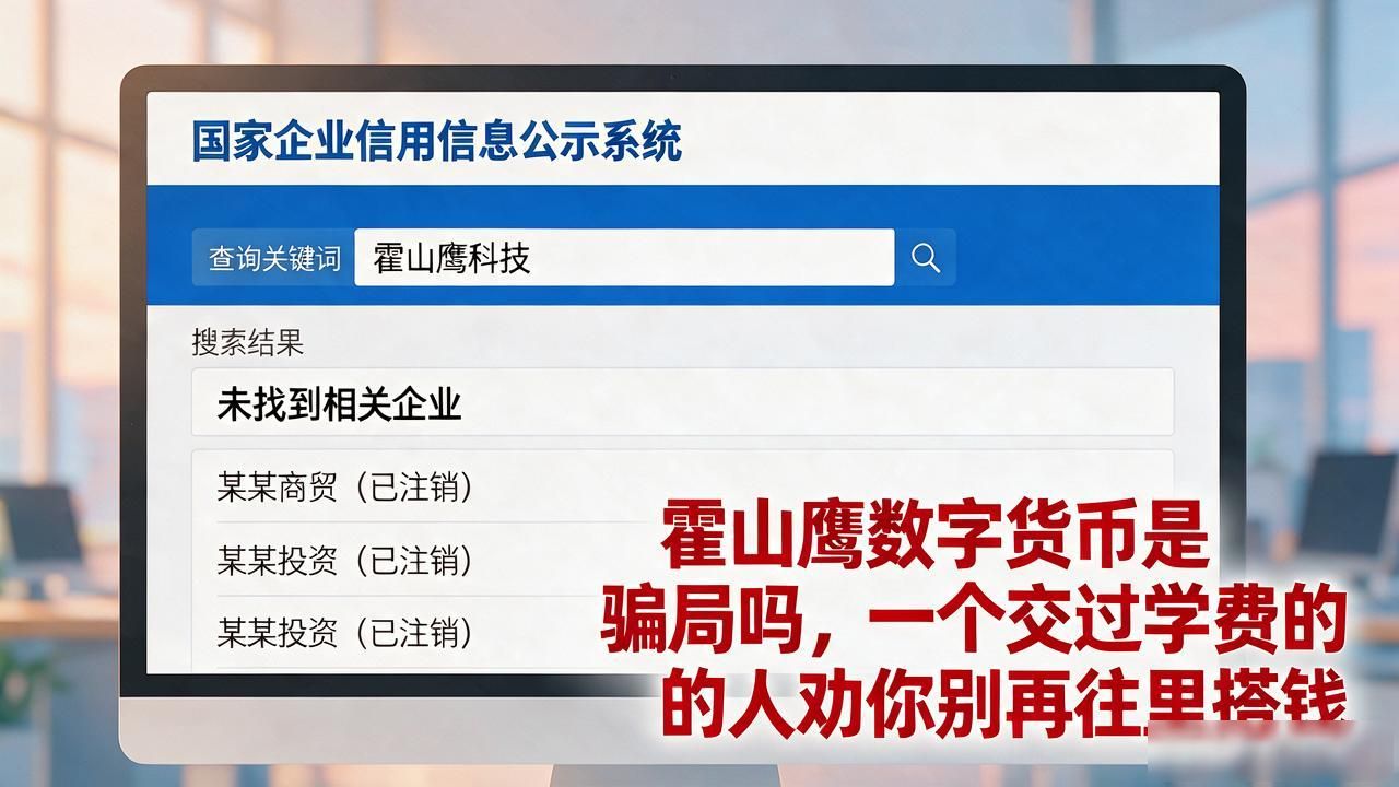 霍山鹰数字货币是骗局吗，一个交过学费的人劝你别再往里搭钱