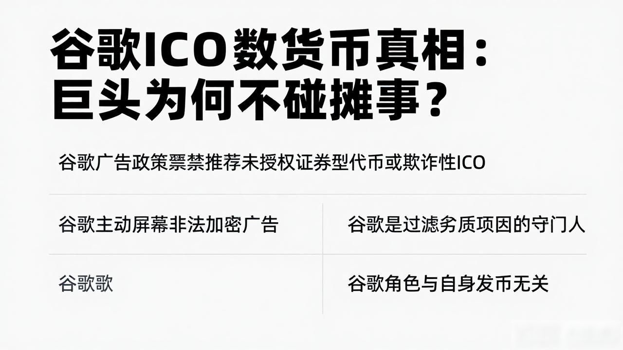 谷歌ICO数字货币真相：巨头为何不碰这摊事？