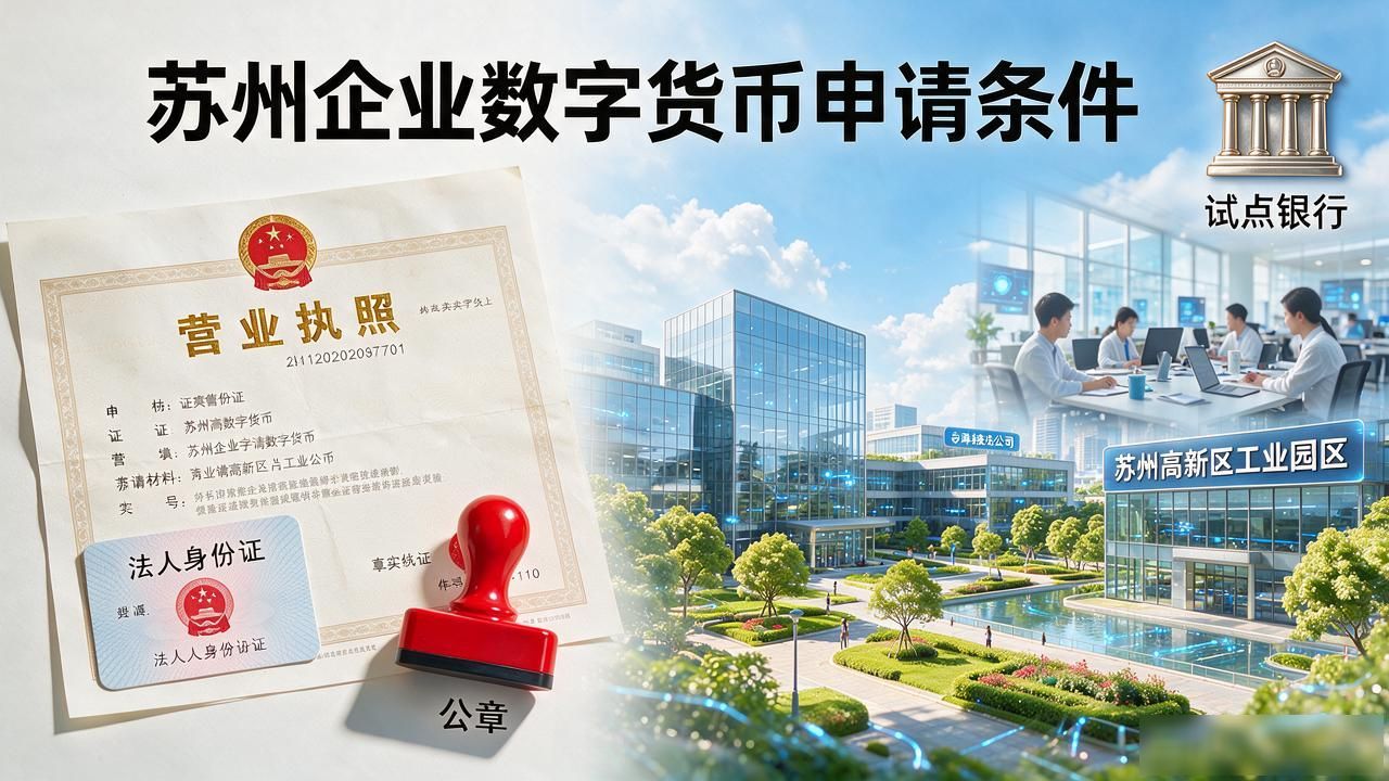 苏州数字货币申请条件，个人和企业分别要准备什么