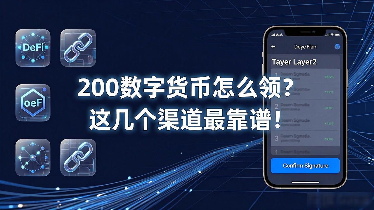 200数字货币怎么领？这几个渠道最靠谱