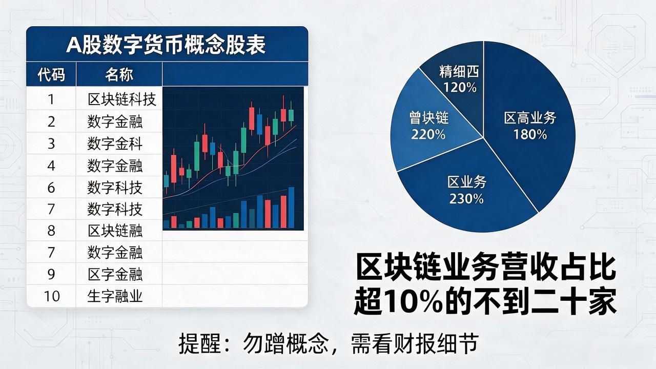 找数字货币A股一览表？这些布局区块链的上市公司帮你列清楚了
