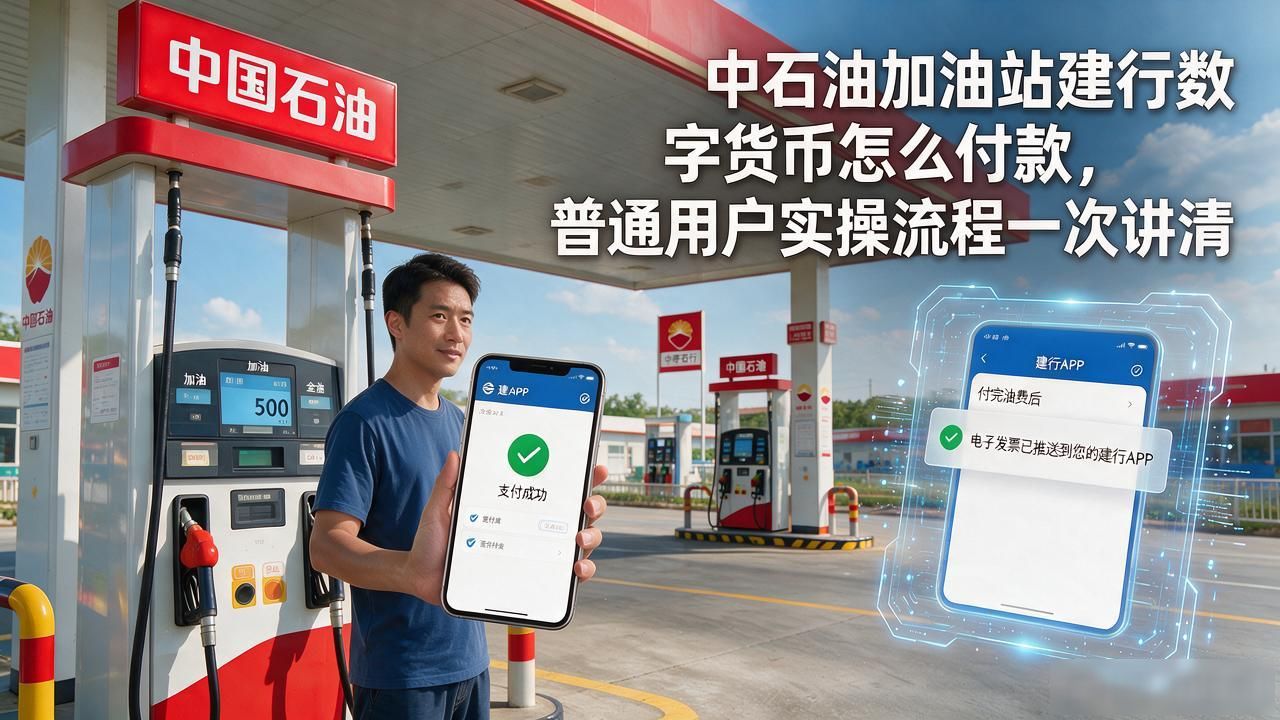 中石油加油站建行数字货币怎么付款，普通用户实操流程一次讲清