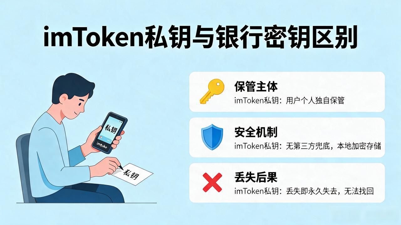imtoken私钥和银行密钥区别在哪？丢了真找不回