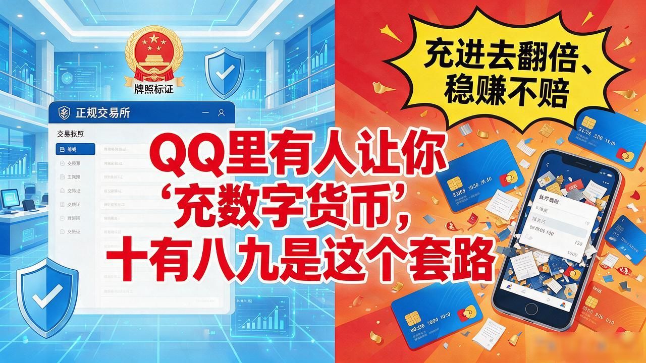 QQ里有人让你"充数字货币"，十有八九是这个套路