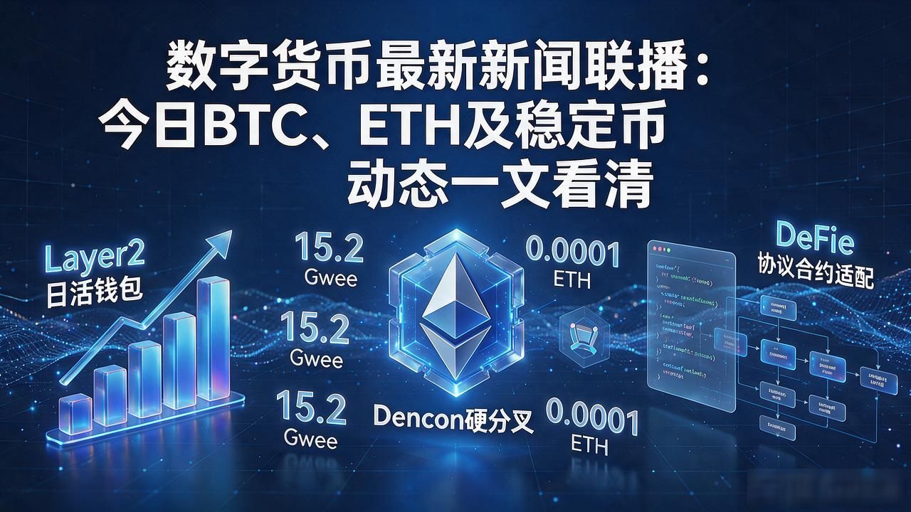 数字货币最新新闻联播：今日BTC、ETH及稳定币动态一文看清