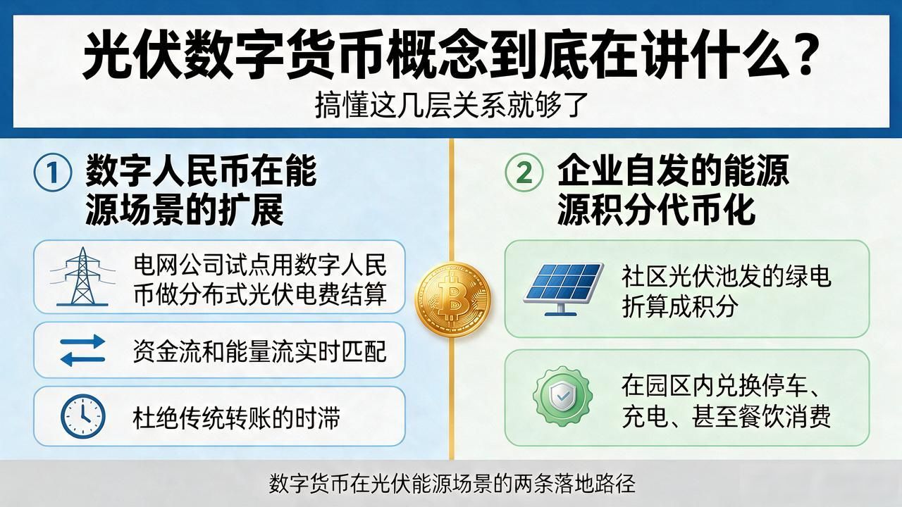 光伏数字货币概念到底在讲什么？搞懂这几层关系就够了