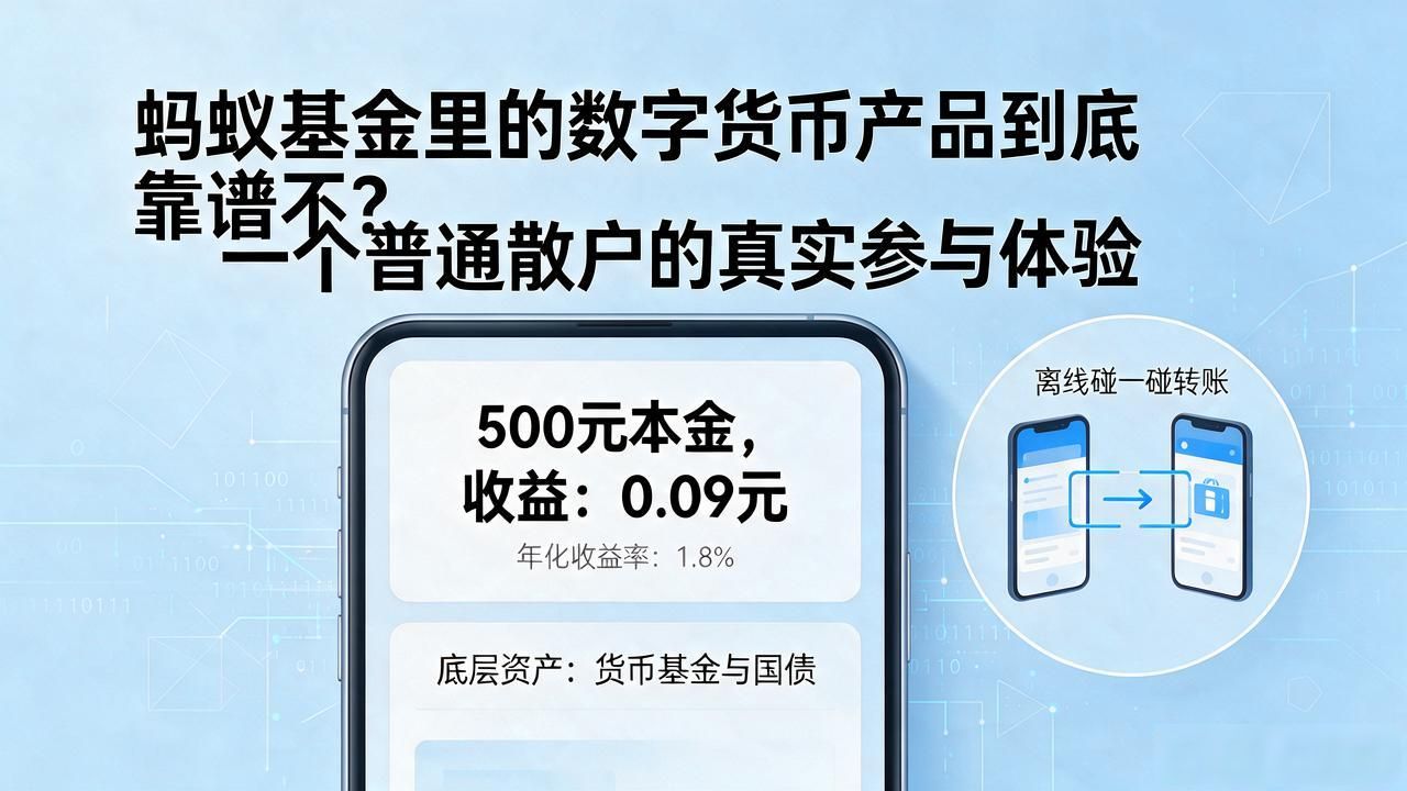 蚂蚁基金里的数字货币产品到底靠谱不？一个普通散户的真实参与体验