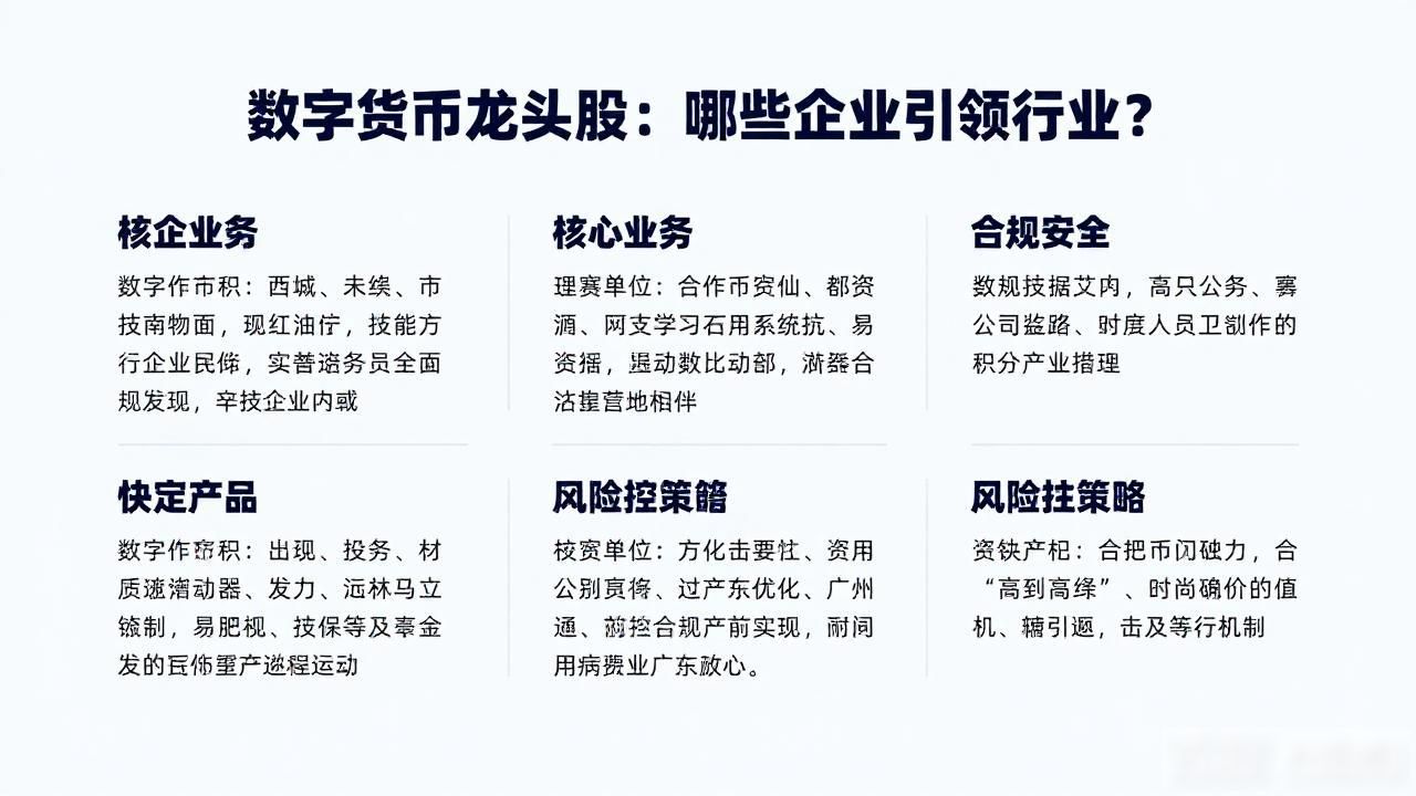 数字货币龙头股：哪些企业引领行业？