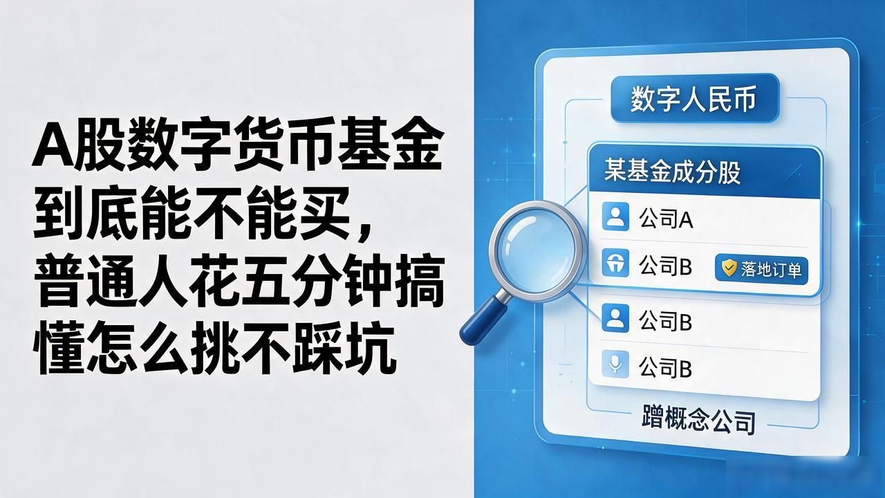 A股数字货币基金到底能不能买，普通人花五分钟搞懂怎么挑不踩坑