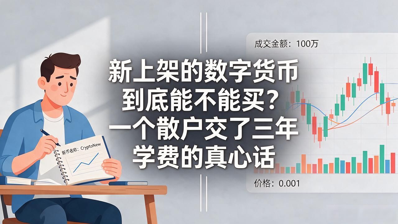新上架的数字货币到底能不能买？一个散户交了三年学费的真心话