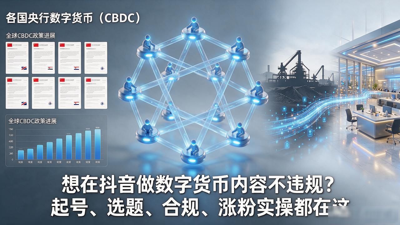 想在抖音做数字货币内容不违规？起号、选题、合规、涨粉实操都在这