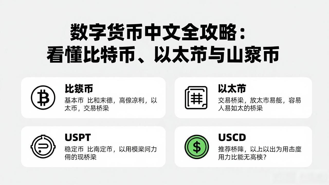 数字货币中文全攻略：看懂比特币、以太坊与山寨币