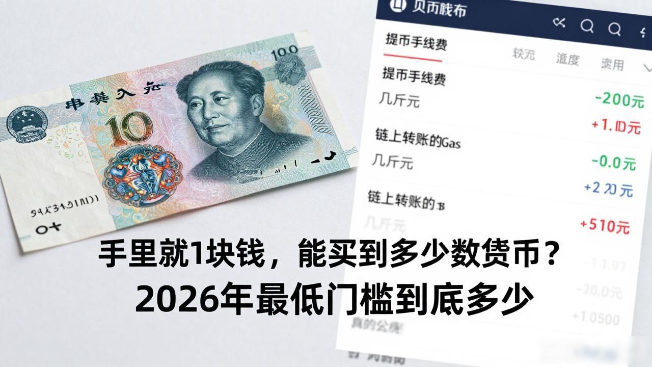 手里就1块钱，能买到多少数字货币？2026年最低门槛到底多少