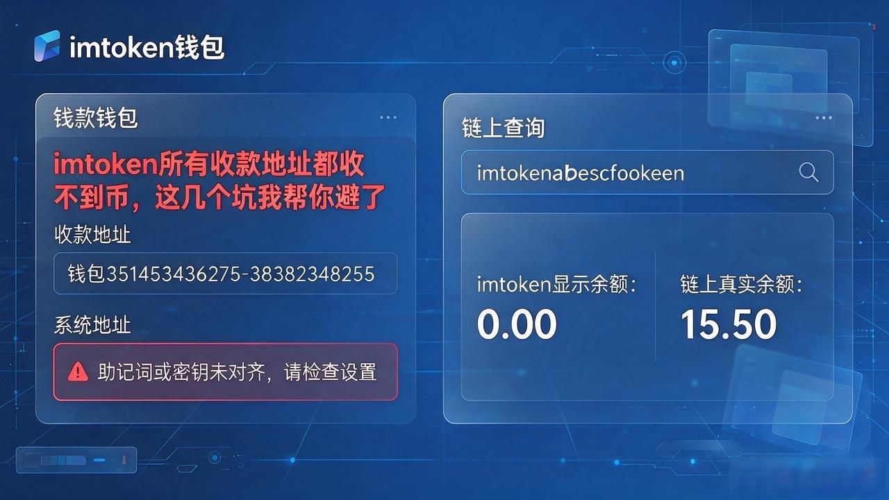 imtoken所有收款地址都收不到币，这几个坑我帮你避了