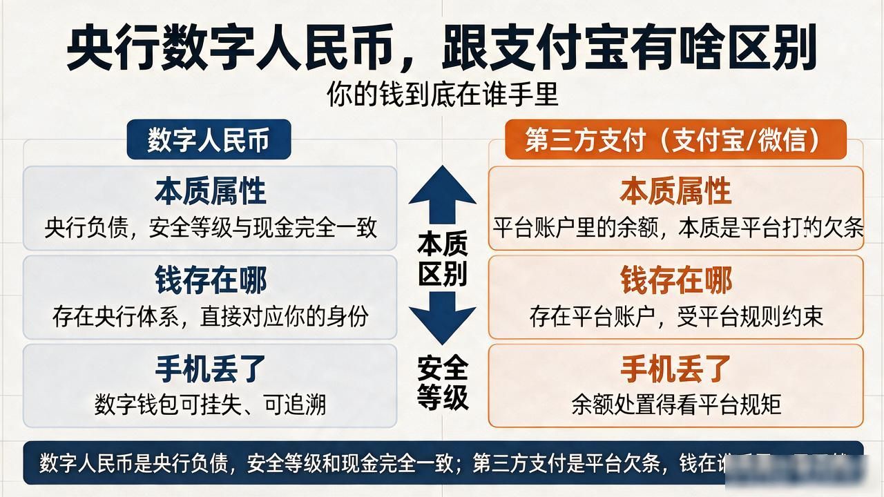 央行数字相连的货币到底是啥，跟支付宝有啥区别，会不会取代现金