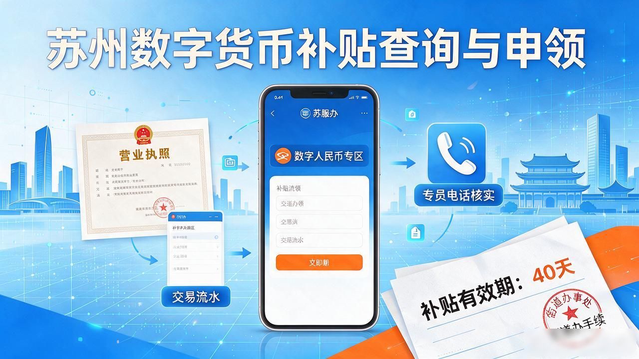 苏州数字货币补贴名单最新出炉，企业商户个人怎么查、怎么领、能领多少